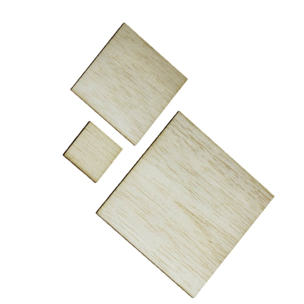 Natural Wood Craft Shapes Balsa Squares — Naturally Craft